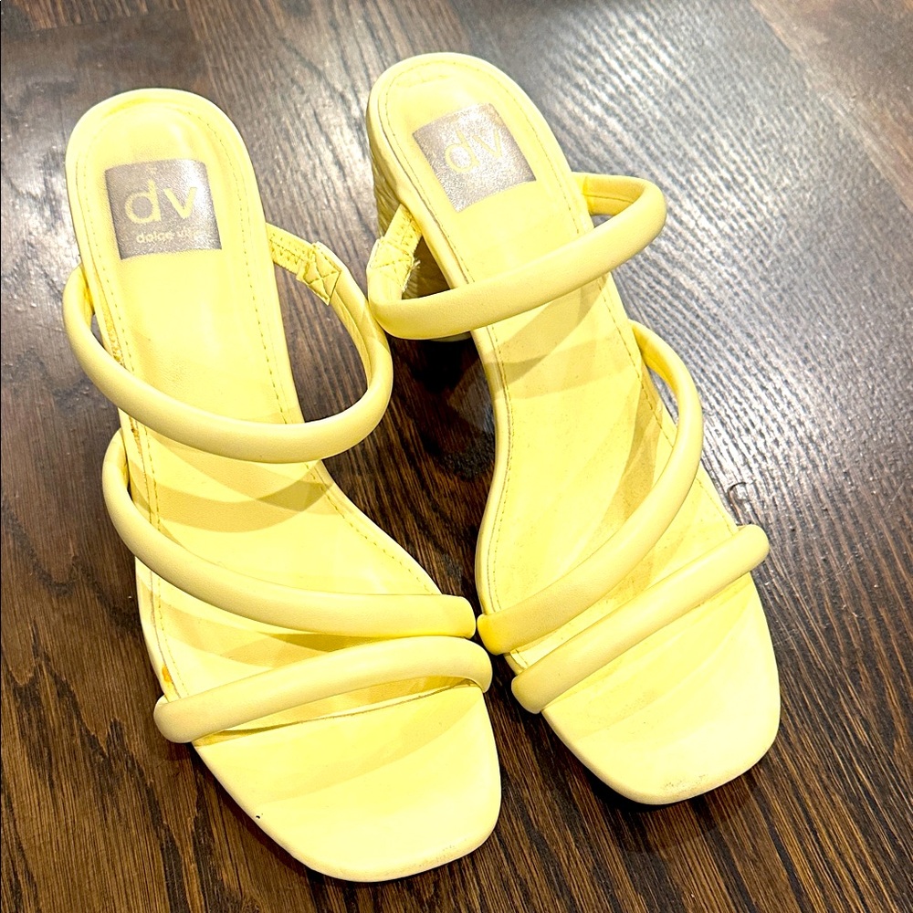 DV by Dolce Vita Women's Bright Yellow Heels